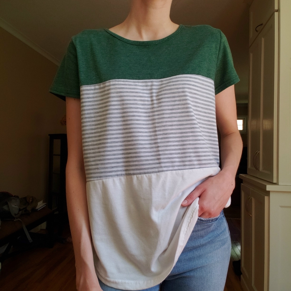 Soft Color Block T Shirt
